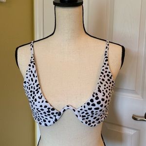 Shein Dalmatian Underwire Bikini Top (M)